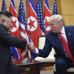 In this June 30, 2019, file photo, U.S. President Donald Trump, right, meets with North Korean leader Kim Jong Un at the border village of Panmunjom in the Demilitarized Zone, South Korea. North Korea on Friday, Sept. 27, 2019, says it wants Trump to make a "wise option and bold decision" to produce a breakthrough in stalled nuclear diplomacy.