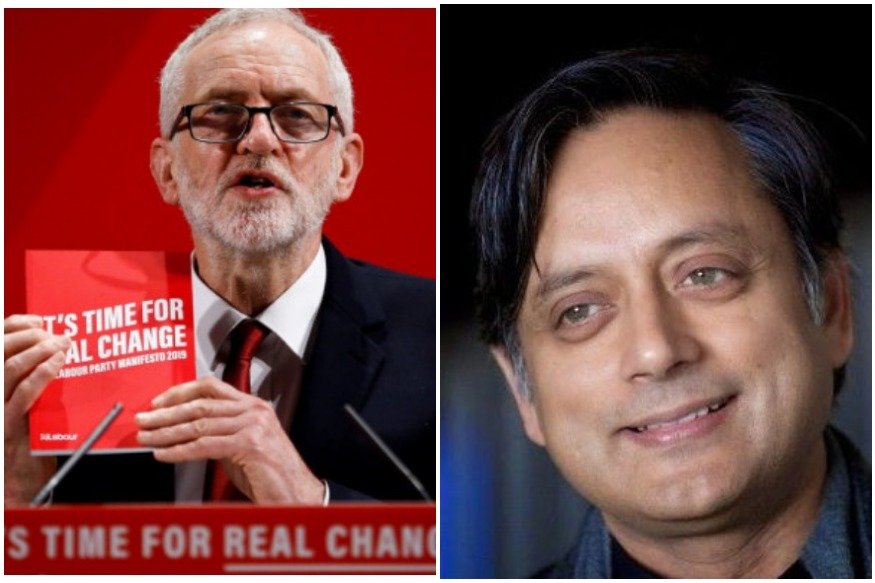 Labour Party leader Jeremy Corbyn (left) calls out 'historic injustice' on Tuesday | Image credit: Reuters | Congress MP Shashi Tharoor