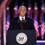Vice-president Mike Pence accepted the Republican party’s renomination at Fort McHenry national monument in Baltimore, Maryland.