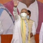 Prime Minister Narendra Modi with Bihar Chief Minister and Janta Dal-United President Nitish Kumar during an election rally in Sasaram Friday Oct. 23 2020.