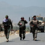 Soldiers on patrol duty at Alishing in Afghanistan.