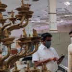 S Suhas IAS, managing director, CIAL reviews the conversion plan of the unused Terminal-2 along with ACK Nair, airport director and AM Shabeer Executive Director.