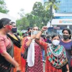 Members of the transgender community during a protest in Kochi on Wednesday