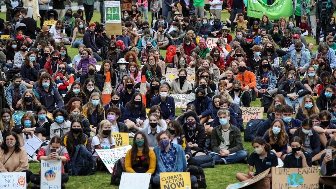 “We’re all out here to show that we want more from our government,” said Georgia, one of the protesters. Marchers carried signs reading, “We need human change, not climate change” and “Code Red for Humanity,” in images shown by media. A week of government speeches and pledges at the two-week gathering in Glasgow brought promises to phase out coal, slash emissions of the potent greenhouse gas methane and cut deforestation. Australia, however, has rejected the global methane pledge and campaigners and pressure groups have not been impressed by the commitments of other world leaders. “The COP 26 agreements were happening and it’s not turning out the best for Australia at the moment,” added Georgia, the Sydney protester, who gave only one name. Melbourne’s protest was smaller than Sydney’s, with just a few hundred people turning out for a rally that featured a giant koala bear emitting plumes of smoke, and protesters dressed as skeletons on bikes. Several smaller events were held elsewhere in Australia.