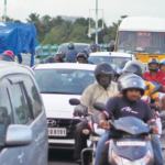 Heavily congested Kundannoor-Thevara bridge on Wednesday