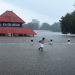Aluva Mahadeva temple and its premises are submerged in rainwater as water levels at Periyar River rose after dams were opened on Tuesday.