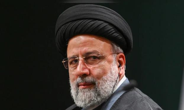 Wreckage of President Ebrahim Raisi's helicopter scattered on a mountainous slope in Varzaghan, northwestern Iran.