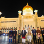 PM Narendra Modi visits Omar Ali Saifuddien Mosque in Brunei, inaugurates new Indian High Commission chancery, and meets local families.