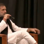 Rahul Gandhi discusses the importance of manufacturing and vocational training for India's global competitiveness during a US visit.
