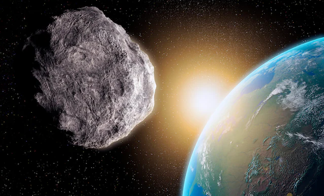 Asteroid Bennu in space, identified as the most dangerous asteroid threatening Earth.