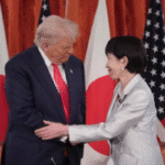 Former U.S. President Donald Trump meets Japan PM Sanae Takaichi during his Tokyo visit