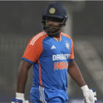 Sanju Samson during a T20 match for India