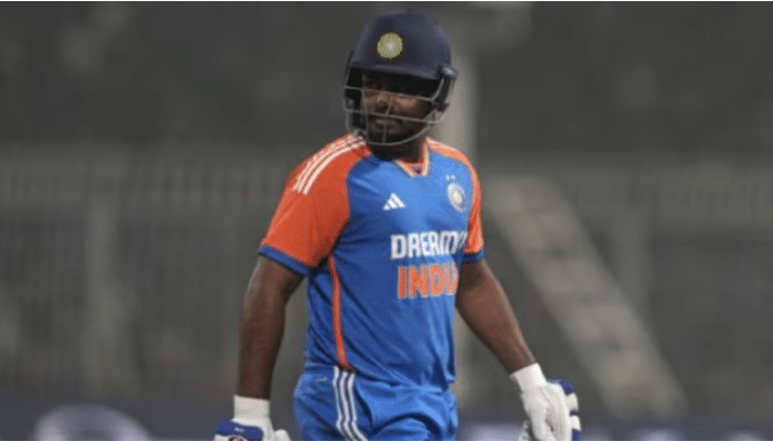 Sanju Samson during a T20 match for India