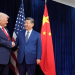Donald Trump speaking with Xi Jinping during a phone call discussing US-China relations, Taiwan tensions, trade issues, and the Ukraine crisis.